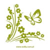 naklejka kwiatki motyl 1314