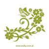 naklejka kwiaty motyl 0904