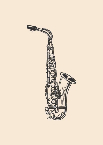 Plakat saksofon 084