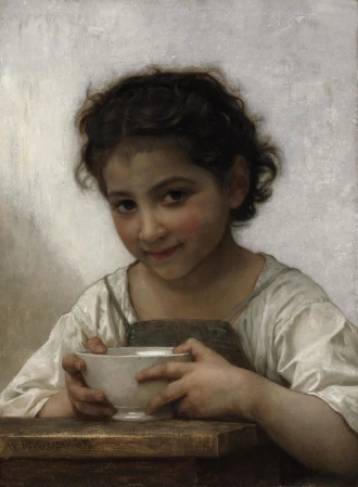 Reprodukcja La soupe au lait, William-Adolphe Bouguereau