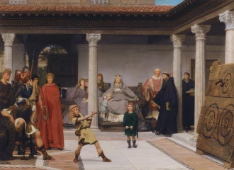 Reprodukcja L\'education des enfants de Clovi, Lawrence Alma-Tadema