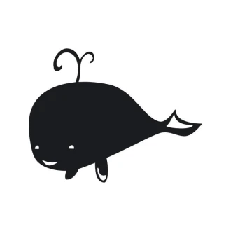 Naklejka kredowa wieloryb 187