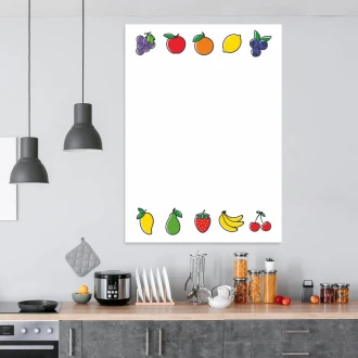 Tablica magnetyczna do kuchni suchościeralna warzywa i owoce 300