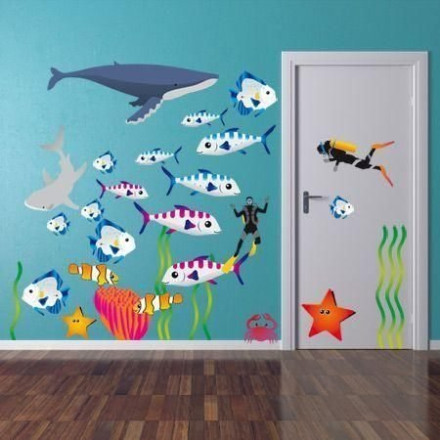 zestaw naklejek ocean 1150