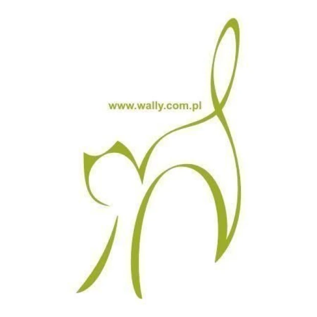 Szablon malarski z nadrukiem kota w przykładowej zielonej kolorystyce przedstawiony na białym tle