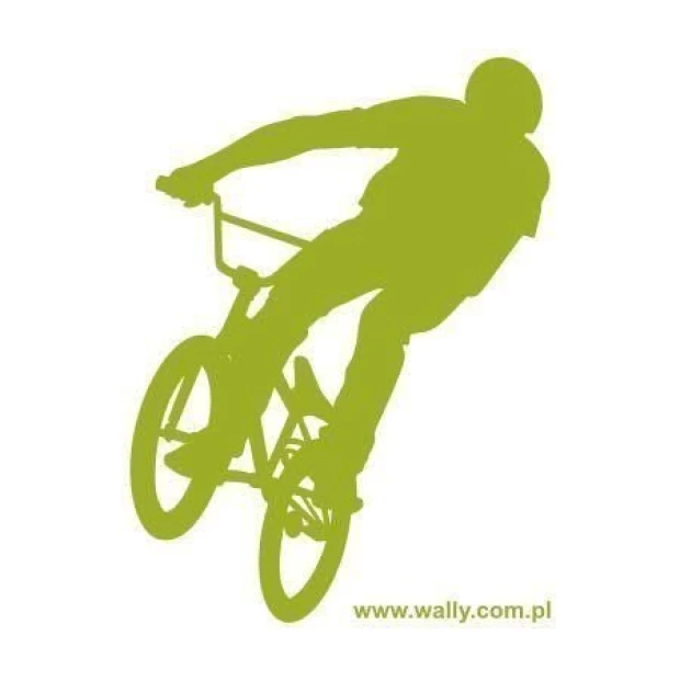 Dynamiczny szablon malarski rower 001 w żywej zieleni, idealny do pokoju młodzieżowego lub wnętrza s