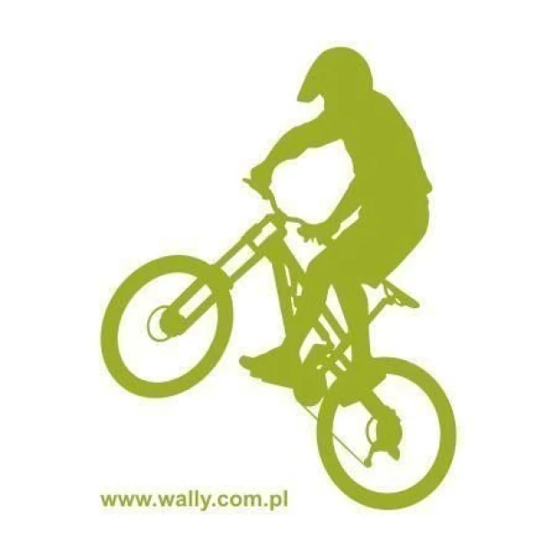 Dynamiczny szablon malarski rower 006 w energetycznym zielonym kolorze, idealny do nowoczesnego poko
