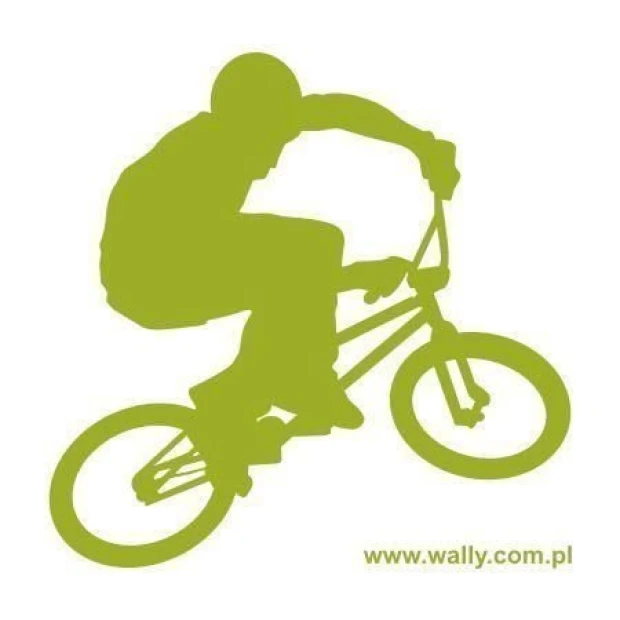 Dynamiczny szablon malarski rower 011 w energetycznym zielonym odcieniu, idealny do nowoczesnego pok