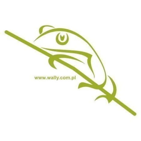 Stylowy szablon malarski żaby w świeżym, zielonym odcieniu, idealny do dziecięcego pokoju lub kreaty