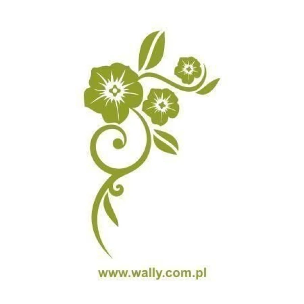 Elegancki szablon malarski kwiaty 028 w soczystych odcieniach zieleni, idealny do stylowej aranżacji