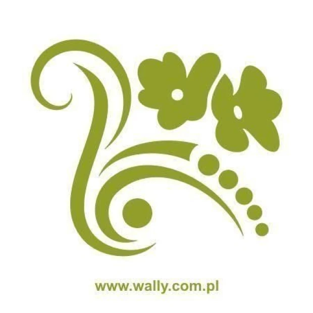 Stylowy szablon malarski kwiaty 037 w odcieniach zieleni, idealny do wiosennej aranżacji nowoczesneg