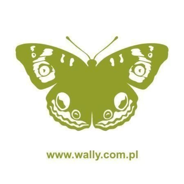 Stylowy szablon malarski motyla 004 w delikatnej zieleni, idealny do ozdobienia ściany w przytulnym 
