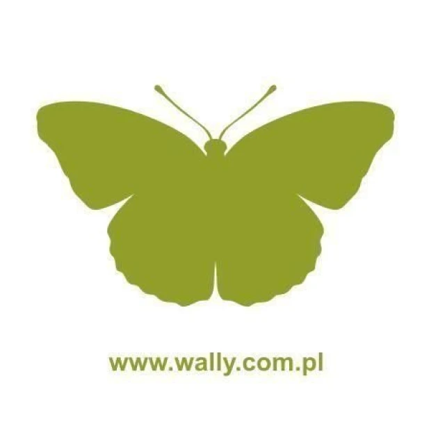 Elegancki szablon malarski motyl 016 w subtelnym zielonym odcieniu, idealny do ożywienia dziecięcego