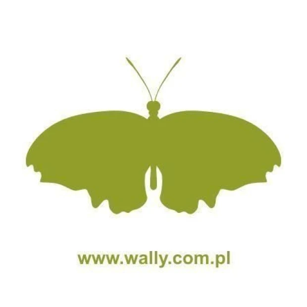 Elegancki szablon malarski motyla 018 w odcieniach soczystej zieleni, idealny do nowoczesnych wnętrz