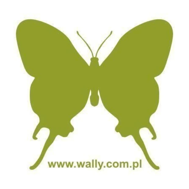 Elegancki szablon malarski motyla 020 w intensywnym odcieniu zieleni, idealny do nowoczesnych aranża