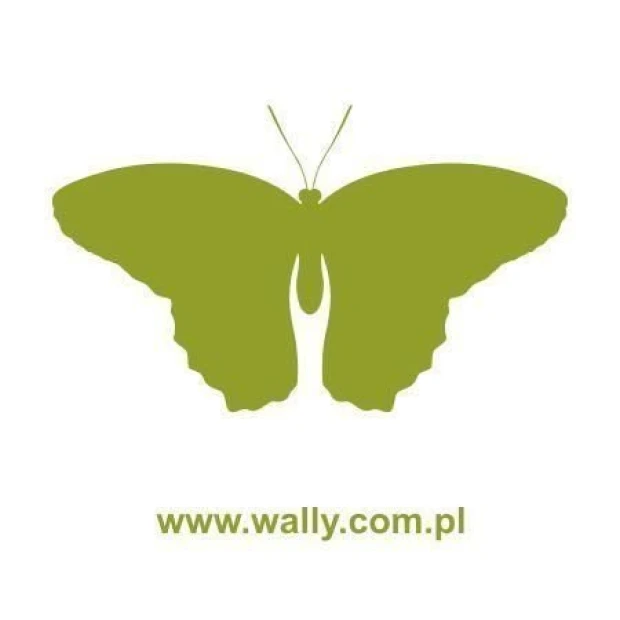 Elegancki szablon malarski motyla 022 w intensywnym zielonym kolorze, idealny do nowoczesnych wnętrz