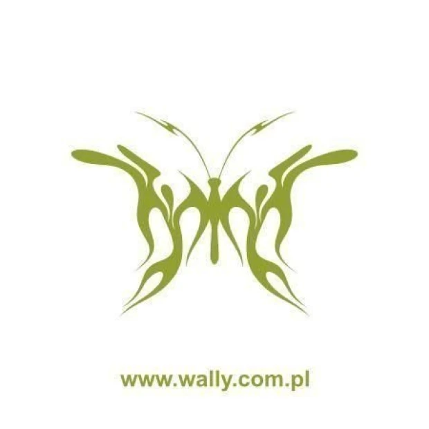 Elegancki szablon malarski motyl 0445 w odcieniach zieleni, idealny do nowoczesnych wnętrz i kreatyw