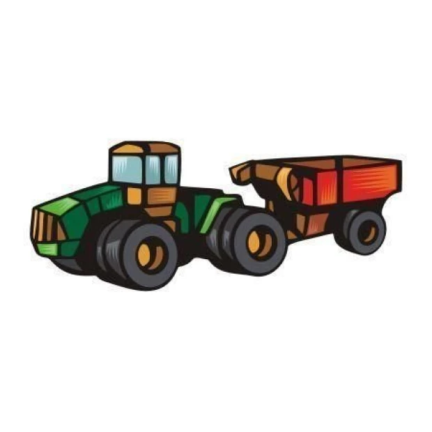 Kolorowa naklejka traktor 41, idealna do dziecięcego pokoju, dodająca radosnego charakteru każdemu w
