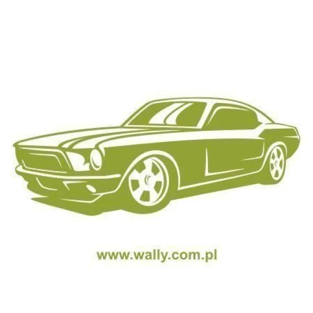 Stylowy szablon malarski pojazdu Mustang 02, idealny do nowoczesnego pokoju młodzieżowego.