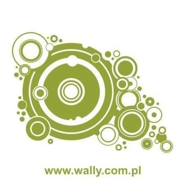Szablon malarski abstrakcja 1071 - Wzór graficzny. Okręgi różnej wielkości rozmieszczone w dynamicznej kompozycji