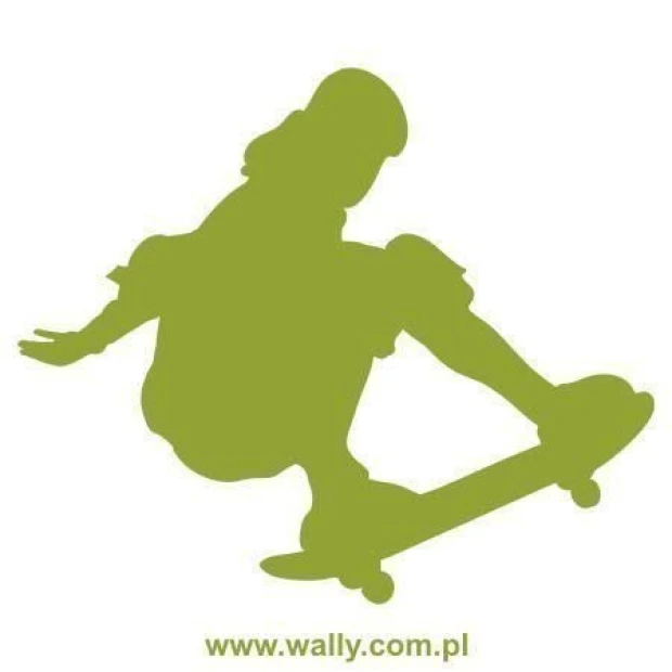 Szablon malarski skater 1017 - Wzór graficzny. Postać skatera w dynamicznej pozycji na desce, z wyraźnymi konturami
