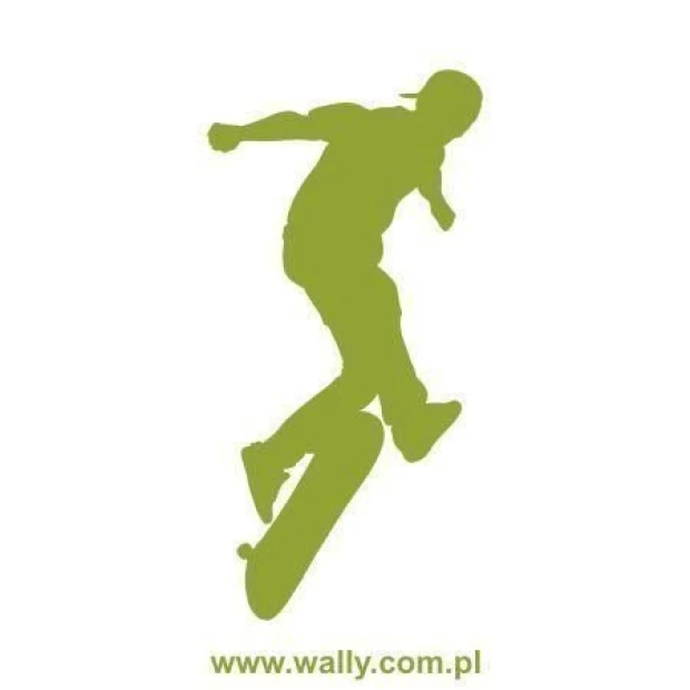 Szablon malarski skater 1019 - Wzór graficzny. Postać skatera w ruchu, wykonująca skok na deskorolce