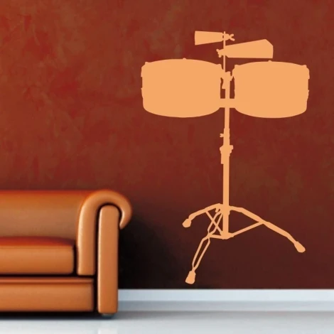 Naklejka perkusja 1611 w energetycznym kolorze, idealna do nowoczesnego salonu, dodająca rytmu i cha