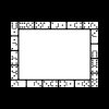 Tablica suchościeralna 046 domino - Wzór graficzny. Prostokąt otoczony elementami przypominającymi kostki domina