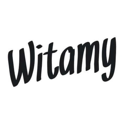 Szablon malarski z czarnym napisem Witamy przedstawiony na białym tle jako wizualizacja wzoru