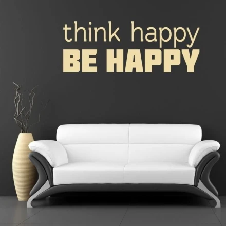 Szablon malarski 02X 19 think happy be happy 1738