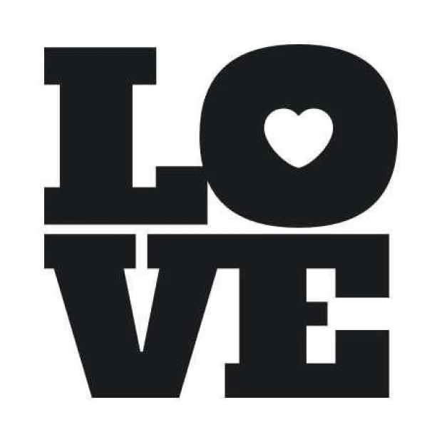 Szablon malarski 02X 23 love 1713 - Wzór graficzny. Duże litery L, O, V, E z sercem w literze O
