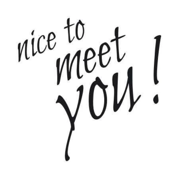 Szablon malarski 02X 23 nice to meet you 1741 - Wzór graficzny. Napisy w różnych stylach, lekko pochylone, z dynamicznymi