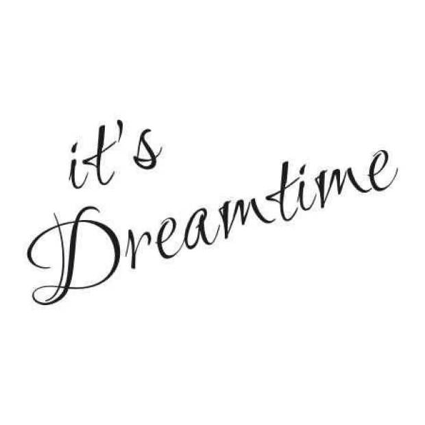 Naklejka 03X 19 its dreamtime 1739 - Wzór graficzny. Tekst w stylu kaligrafii, słowa nachylone, czarne na białym tle