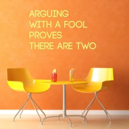 Naklejka 03X 21 arguing with fool 1758