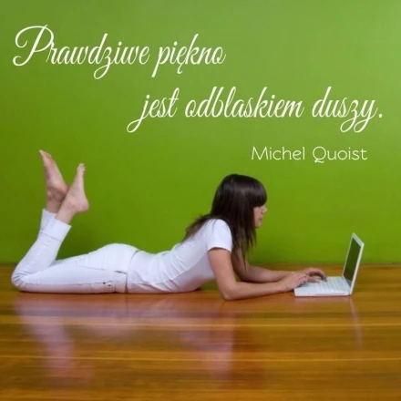 Naklejka 03X 25 cytat: prawdziwe piękno 1765