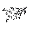 Naklejka 03X 23 gałąź 1816 - Wzór graficzny. Czarne gałęzie z liśćmi o różnorodnych kształtach