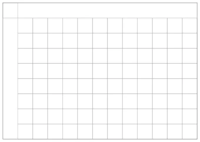 Tablica suchościeralna lean planer 001 - Wzór graficzny. Prosta siatka z równymi prostokątami i liniami