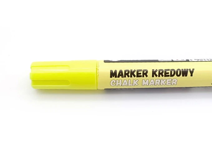 Marker kredowy Toma TO-292 różne kolory - Wzór graficzny. Marker z zaokrągloną końcówką i etykietą w jasnych kolorach