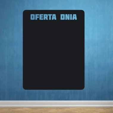 Naklejka kredowa oferta dnia 084 - Aranżacja w pokoju. Ściana w odcieniu niebieskim z ciemną naklejką