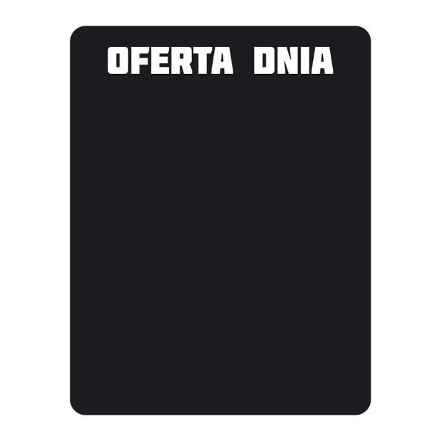 Naklejka kredowa oferta dnia 084 - Wzór graficzny. Prosta, prostokątna forma w czarnym kolorze z białym napisem