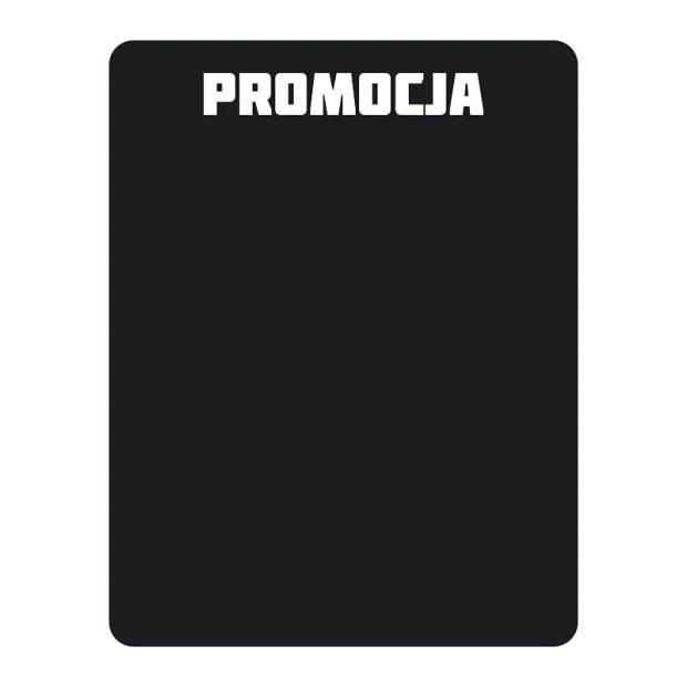 Naklejka kredowa promocja 083 - Wzór graficzny. Czarne tło z białym napisem PROMOCJA na górze