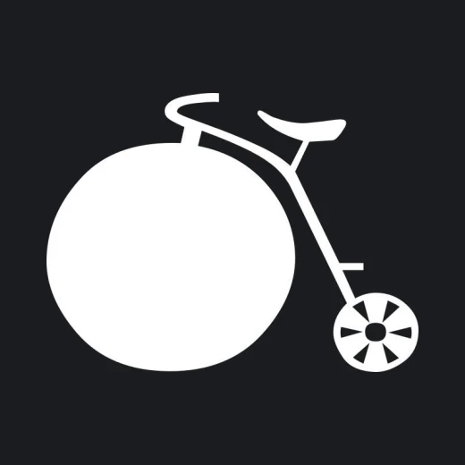 Biała tablica suchościeralna w kształcie bicykla na czarnym tle wizualizacyjnym