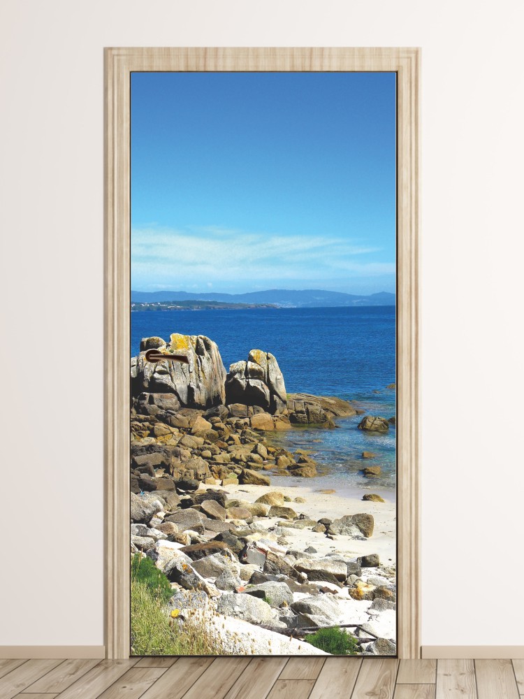 Fototapeta na drzwi skały na plaży P71