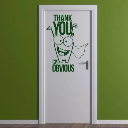 Naklejka 03X 08 thank you cpt obvious 1914