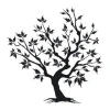 Naklejka 03X 22 drzewo 1933 - Wzór graficzny. Grafika przedstawia czarne drzewo z rozłożystymi gałęziami i liśćmi