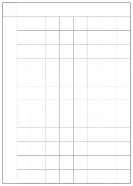 Tablica magnetyczna suchościeralna lean planer kratka 002 - Wzór graficzny. Prosta siatka z równymi prostokątami na białym