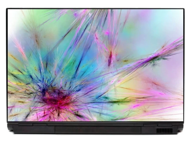 Naklejka na laptopa abstrakcja P501 - Wzór graficzny. Kolorowe, dynamiczne linie i kształty tworzą efektowną kompozycję