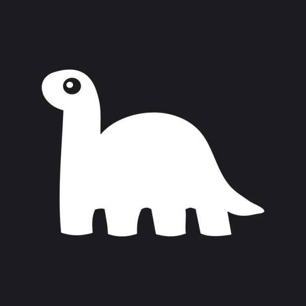 Biała tablica suchościeralna w kształcie dinozaura z wyciętym okiem, pokazana na jednolitym tle