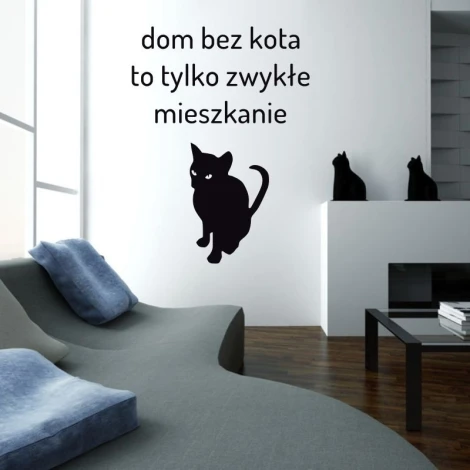 Naklejka dom bez kota 1954 - Aranżacja w salonie. Ściany w jasnym kolorze, szare meble i drewniana podłoga