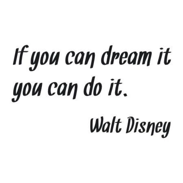 Naklejka if you can dream it 1960 - Wzór graficzny. Tekst w stylu ręcznego pisma na białym tle